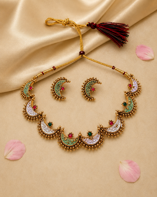 Shringara Rani 18K Gold Plated Heritage Necklace Set