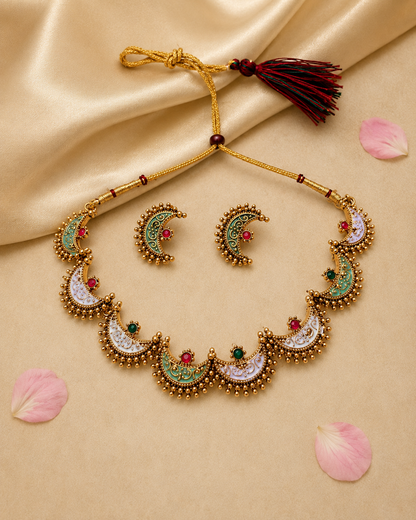 Shringara Rani  18K Gold Plated Heritage Necklace Set