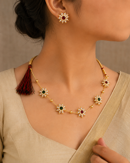 Aurelia 18K Gold Plated Necklace & Earring Set