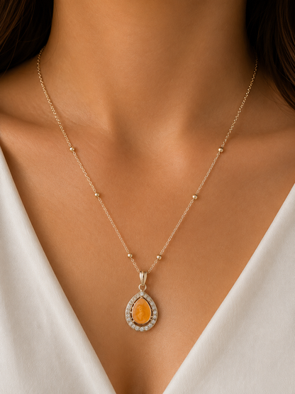 Aarika Silver Finish Pendant
