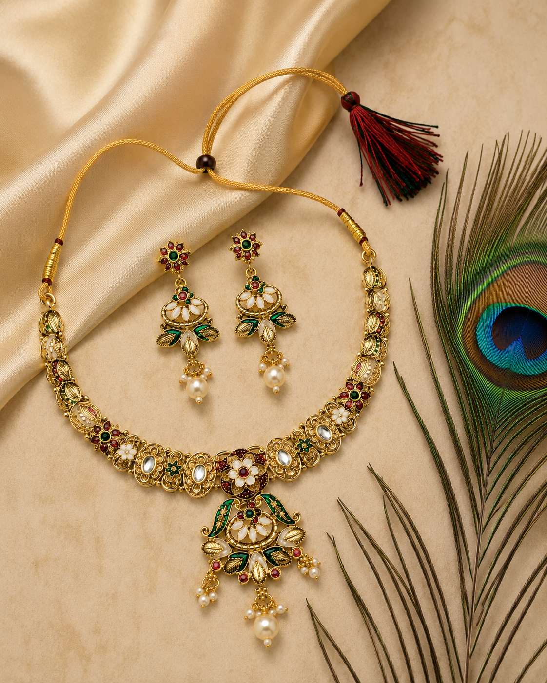 Suvarna Vaibhav  18K Gold Plated Heritage Jewellery Set