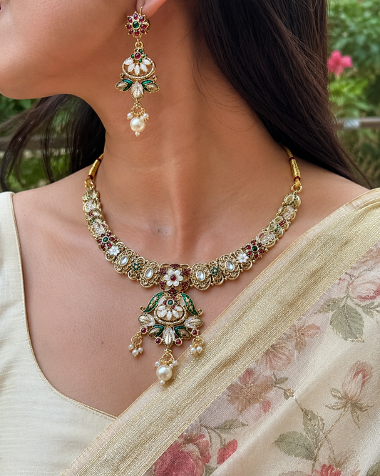 Suvarna Vaibhav  18K Gold Plated Heritage Jewellery Set