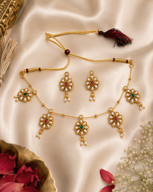 Elara 18K Gold Plated Minimal Necklace & Earring Set