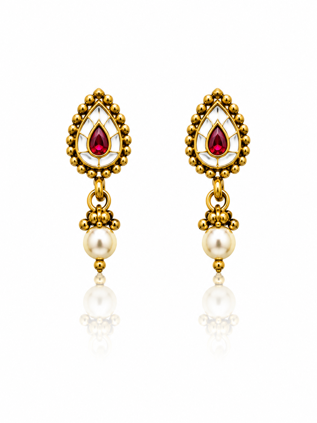 Devika Temple Grace  18K Gold Plated Heritage Necklace Set